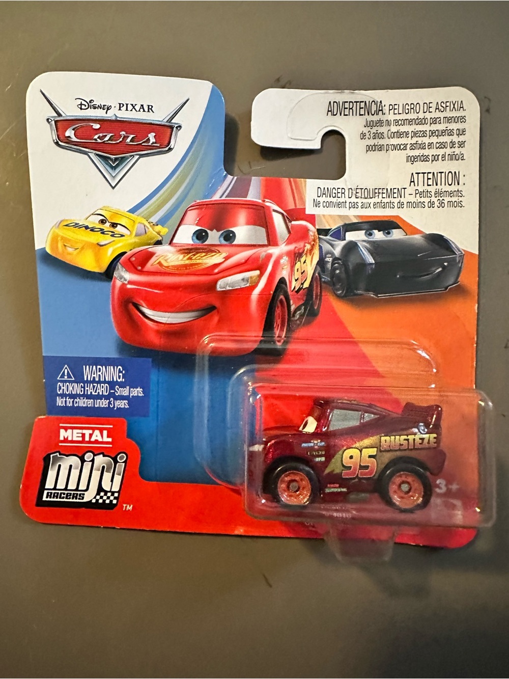 Mattel Cars Mini Racers Lightning McQueen Rust-eze Maroon Toy